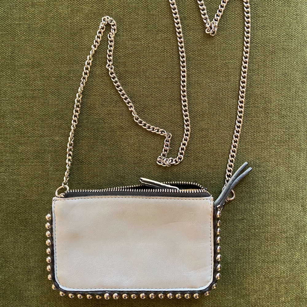 Studded multicolor purse with chain strap